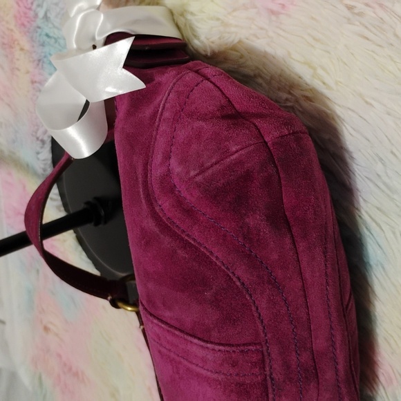 Coach Y2K Vintage Soho Suede Maroon/Burgundy Mini Bag - Picture 8 of 13
